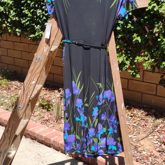NWT Apt 9 Faux Wrap Dress Jersey Floral Print S - Picture 7 of 8